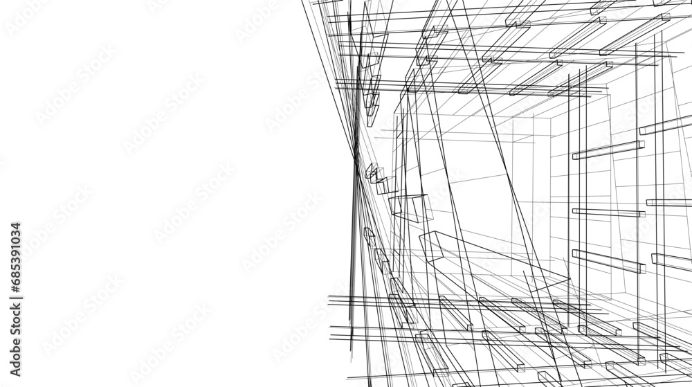 Abstract futuristic architecture 3d illustration Abstract futuristic architecture 3d illustration