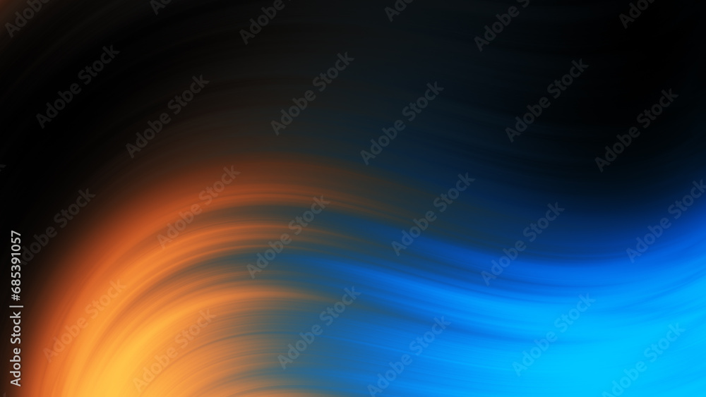 Fototapeta premium abstract blue orange background with waves