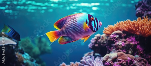Tropical fish photographed on coral reef.