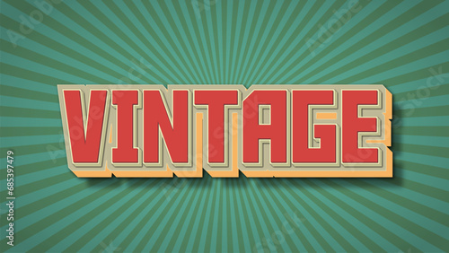 Vintage Text Effect Editable