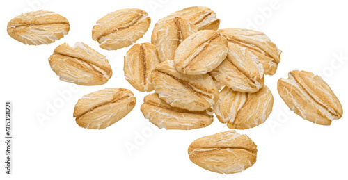 Oat flakes isolated