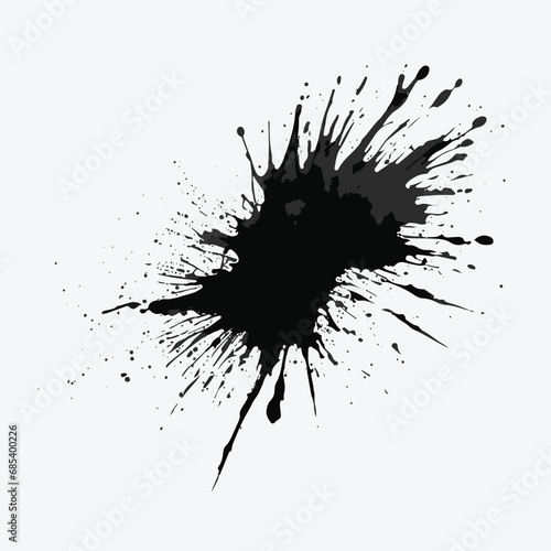 Wallpaper Mural Beautiful black watercolor splash brushes, black paint, ink brush stroke, brush, line or texture. Torontodigital.ca