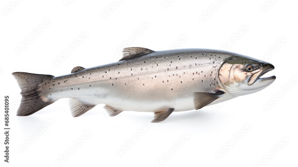 Atlantic salmon white background, seafood, fresh fish Atlantic salmon white background, seafood, fresh fish