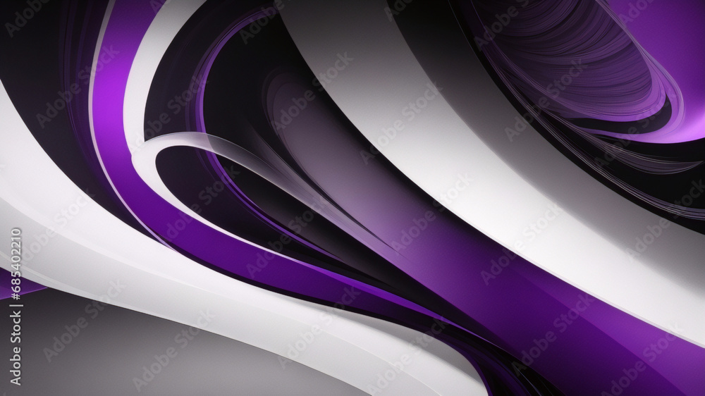 purple abstract background with wavy lines and curves in the center of ...