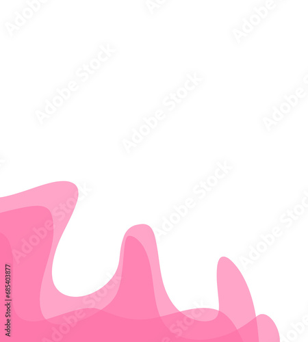 background wave motif corner with pink color
