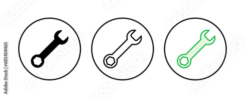 Wrench icon set. repair icon vector. tools icon vector