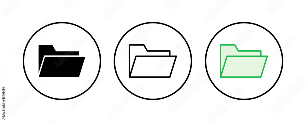 Folder icon set. folder vector icons Folder icon set. folder vector icons