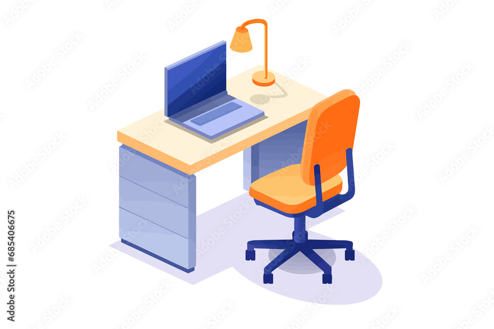 office chair and table isolated vector style with transparent background illustration office chair and table isolated vector style with transparent background illustration
