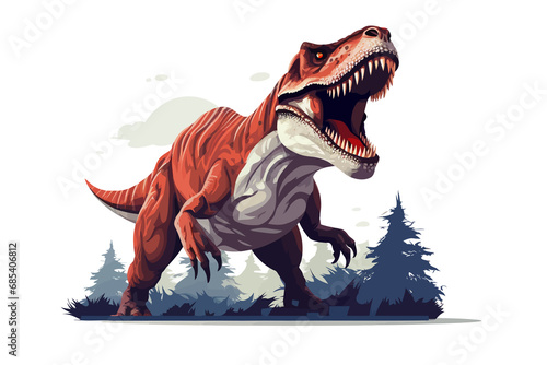 t-rex isolated vector style with transparent background illustration © Zaharia Levy
