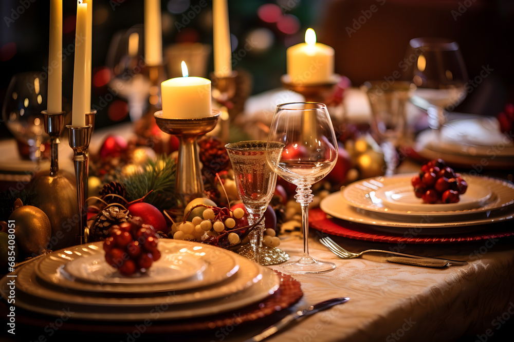 christmas table setting