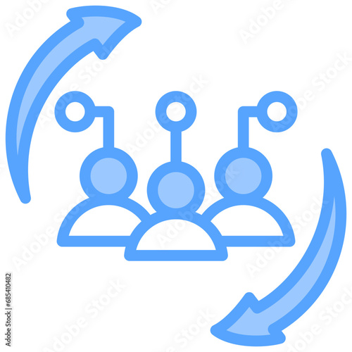 Customers Blue Icon
