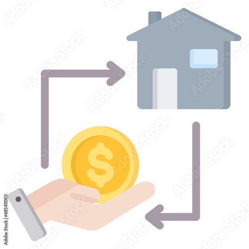 Mortgage Loan Flat Icon