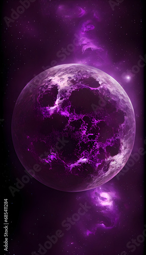 Purple Galaxy Planet