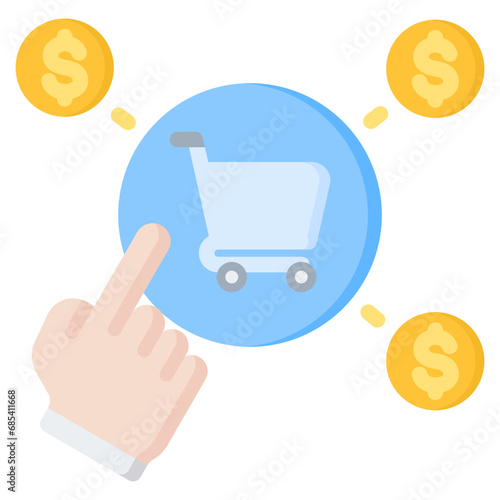 Cost Per Acquisition Flat Icon