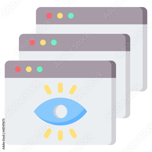 Page Views Flat Icon