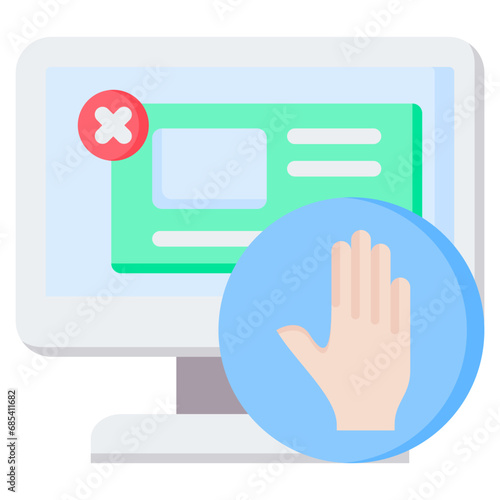 Ad Blocker Flat Icon