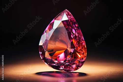 Luxury gem jewelry precious gemstone brilliant shiny jewel diamond crystal facet stone photo