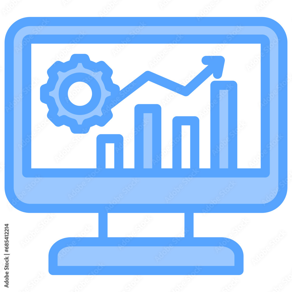 Business Software Blue Icon Business Software Blue Icon
