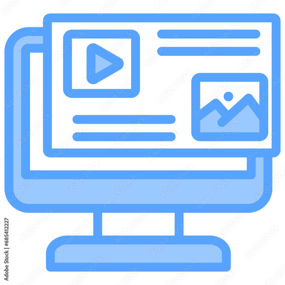 Landing Page Blue Icon Landing Page Blue Icon