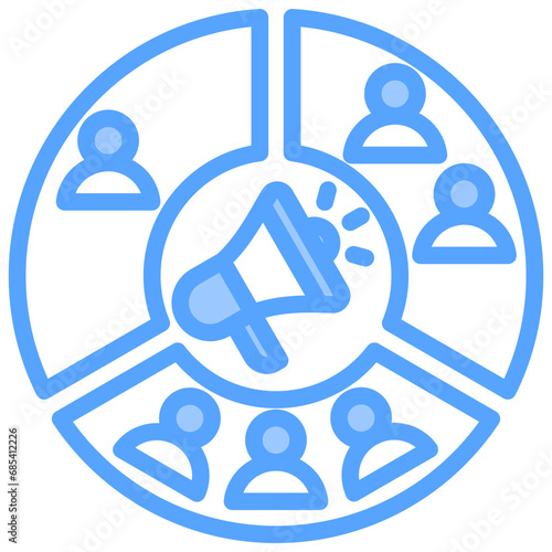 Segmentation Blue Icon