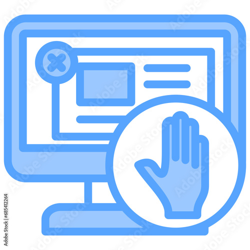 Ad Blocker Blue Icon