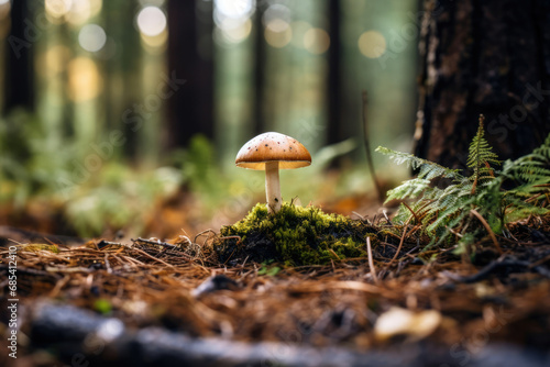 Plant autumn forest fungus nature moss cap brown mushroom seasonal green