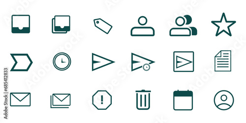 ui icon set, simple design for graphic needs, eps 10