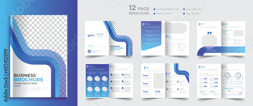 Business brochure template design corporate company profile layout design