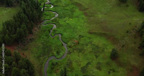 4k Drone Winding River