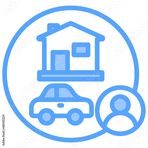 Personal Property Blue Icon