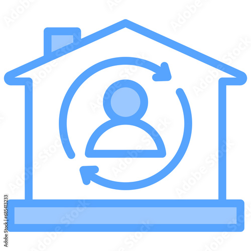 Residential Blue Icon