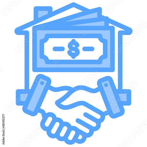 Down Payment Blue Icon