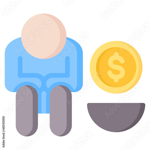 Including Poverty Flat Icon