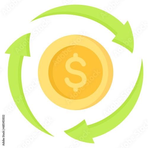 Sustainable Economy Flat Icon