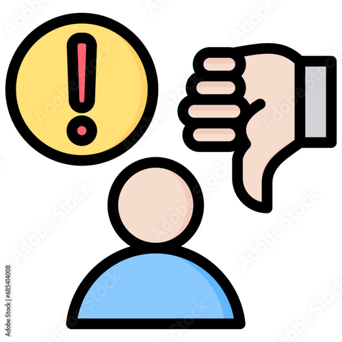 Criticized Outline Color Icon