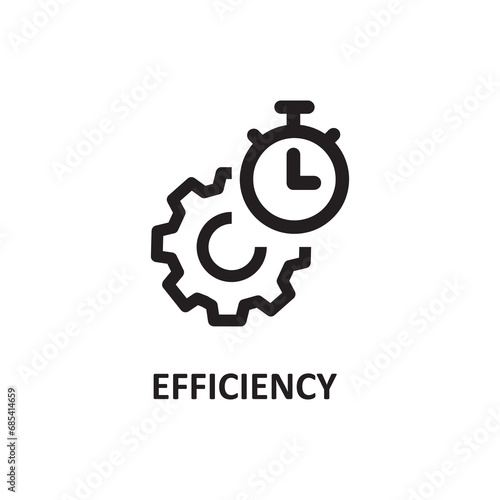 Efficiency vector icon illustration. Efficiency icon for computer and mobile vector flat trendy style illustration on white background..eps