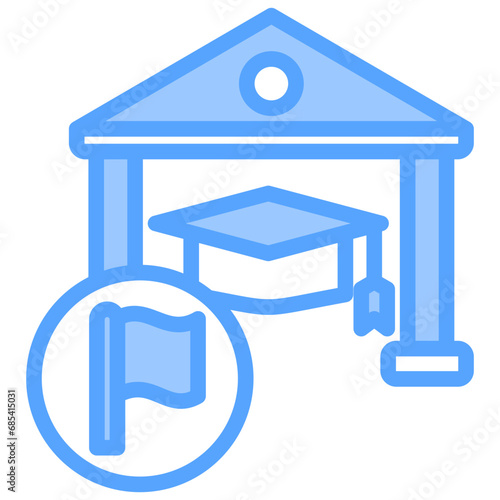 Public University Blue Icon