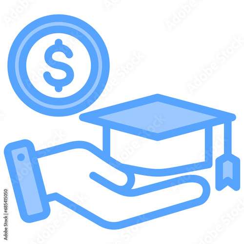 Student Grant Blue Icon