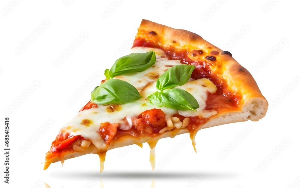 slice of pizza, white backgorund, isolated, bright lightning, vibrant colors slice of pizza, white backgorund, isolated, bright lightning, vibrant colors