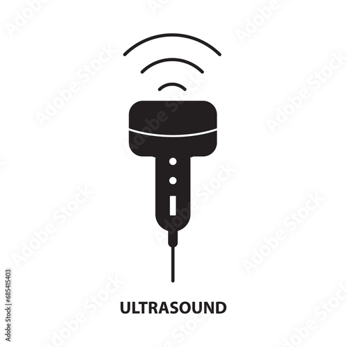 Ultrasound vector icon illustration. medical equipment Ultrasound icon for web design flat illustration..eps