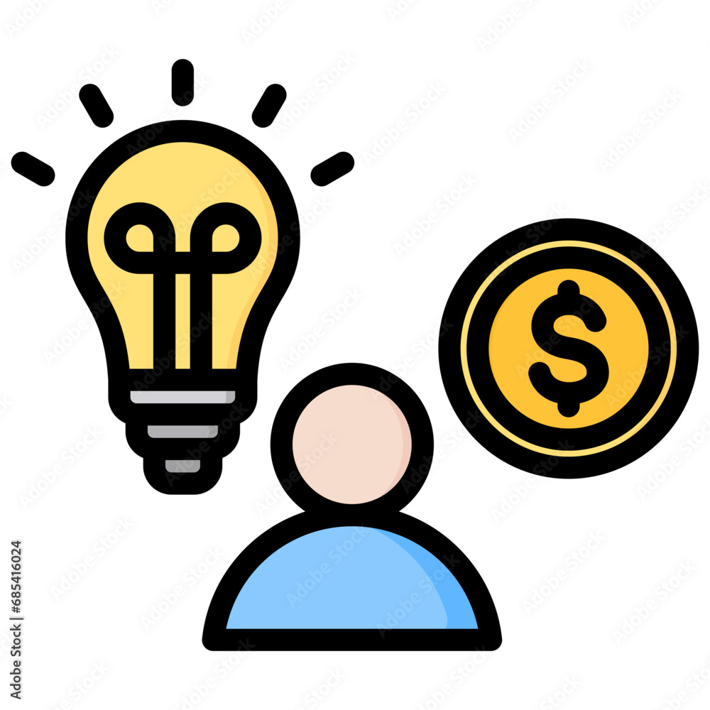 Entrepreneur Outline Color Icon Entrepreneur Outline Color Icon