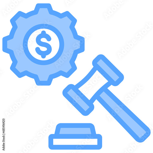 Auction Blue Icon