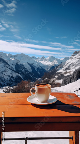 cup of coffee on a terrace