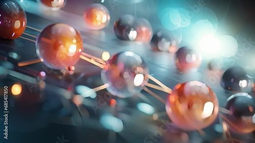 Closeup of a zooming electrons perspective, as it bounces off a charm quark and experiences the repulsive force of the electric charge, ilrating their electromagnetic interaction.