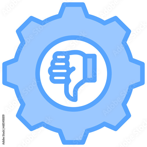 Under Estimate Blue Icon