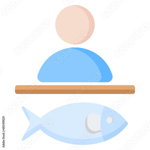 Fishmonger Flat Icon