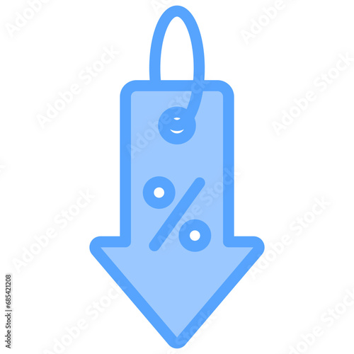 Discount Blue Icon