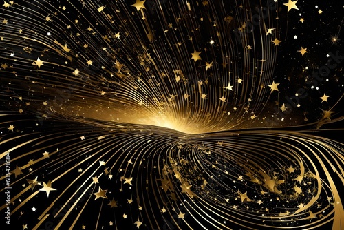 black and gold background for boetry; mystical; stars; universe