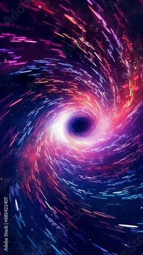 A captivating image featuring a colorful spiral background, created in a unique and distinctive style Created with generative AI tools. © Ivan cardona