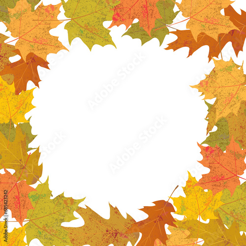 Autumn Leaves Circle Background